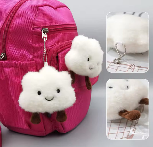 Plush cloud keyring