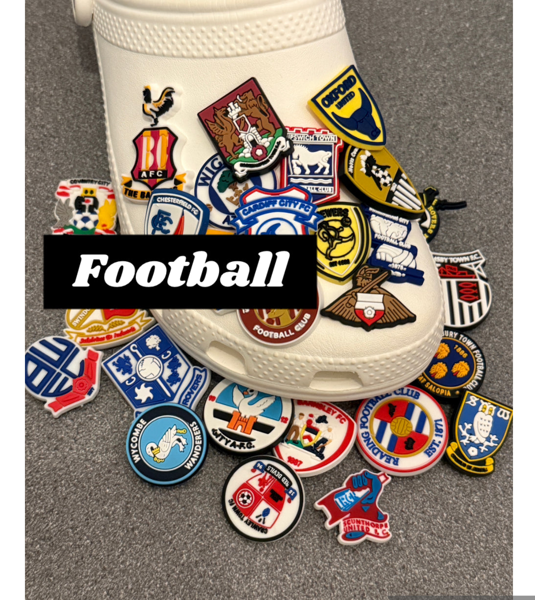 New Footie themed shoe charms 100 TEAMS! - prem champ international