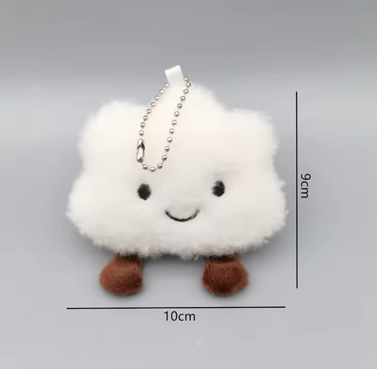 Plush cloud keyring