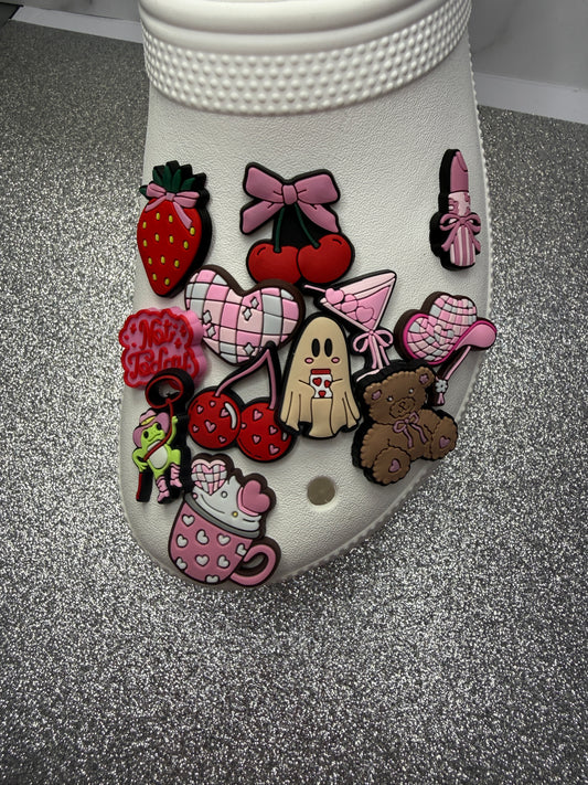 Strawberry,Cherry, Pinks & Reds shoe charm collection