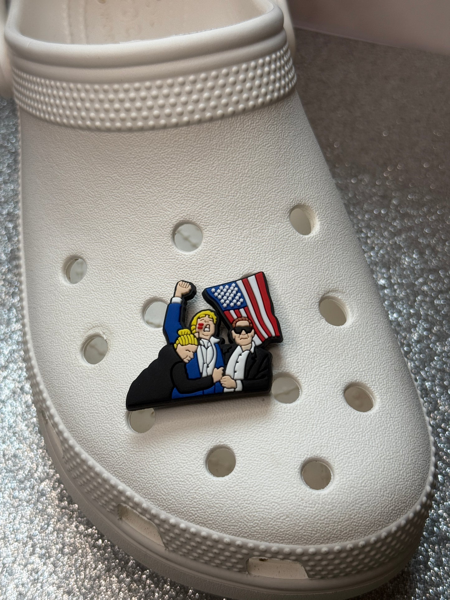 Trump funny shoe charm