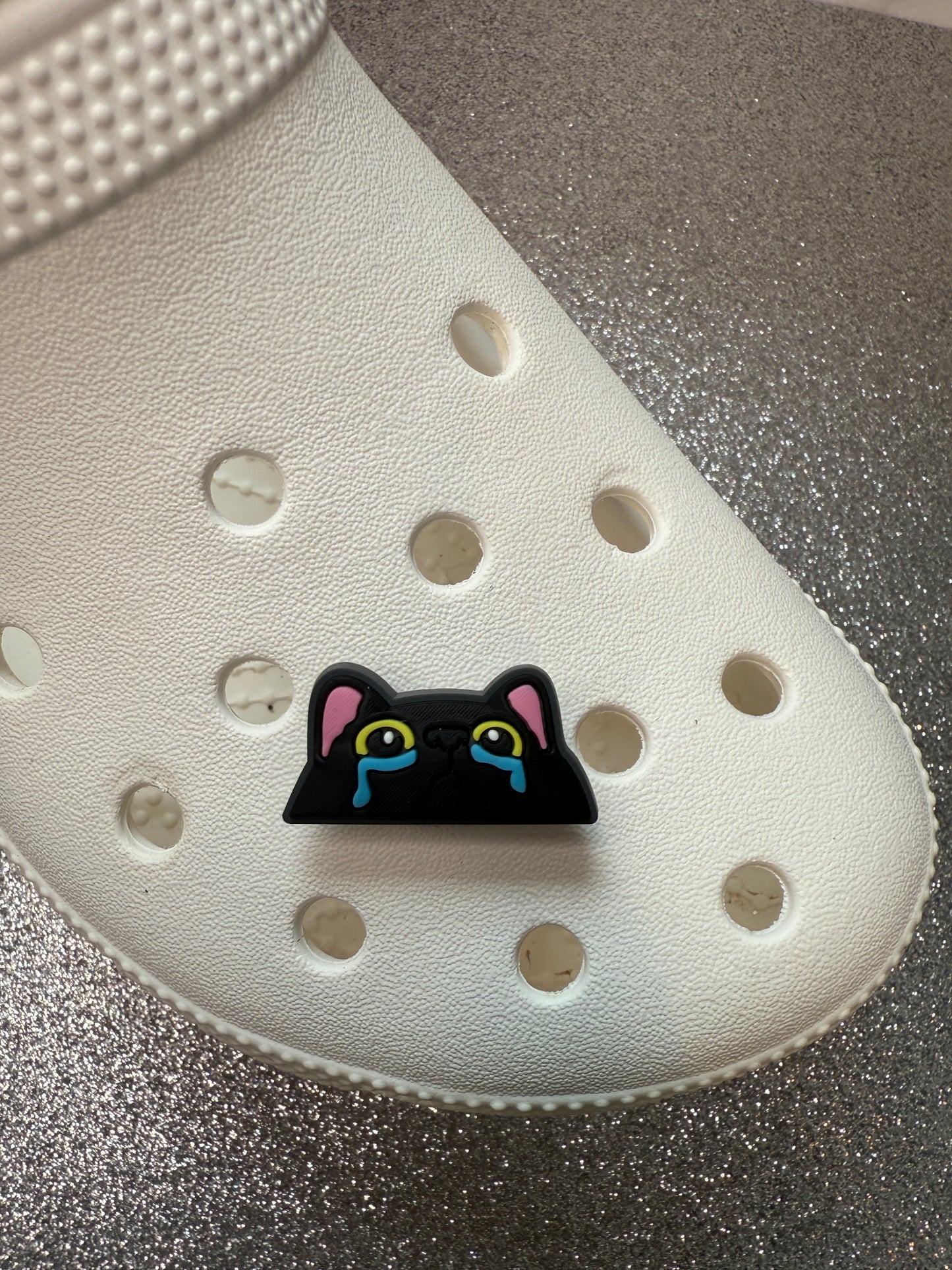 Crying/cute cat faces shoe charm collection