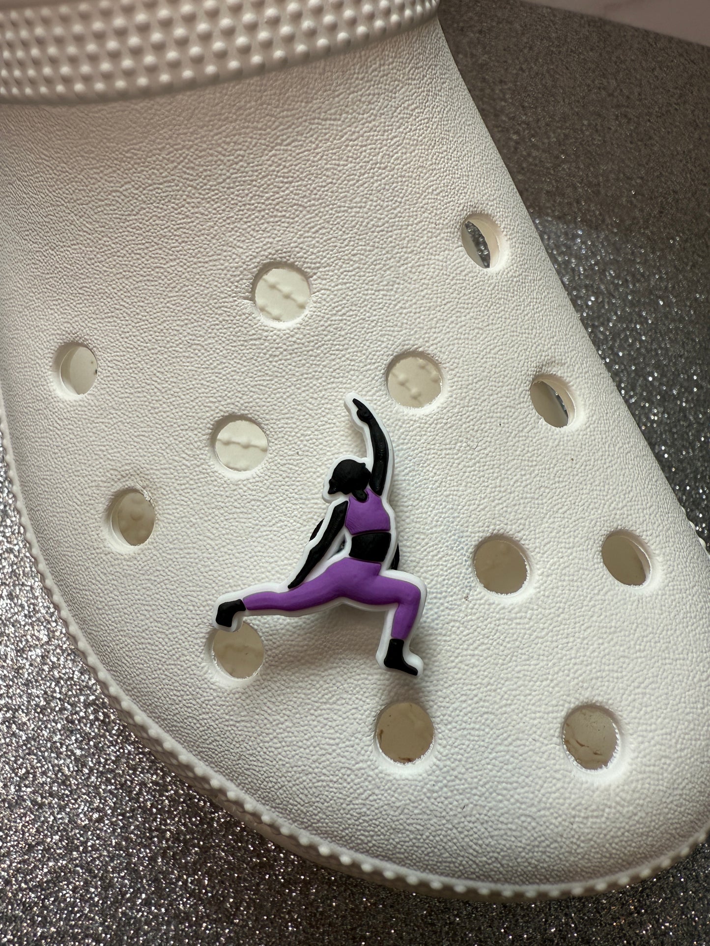 Yoga hobby shoe charm collection