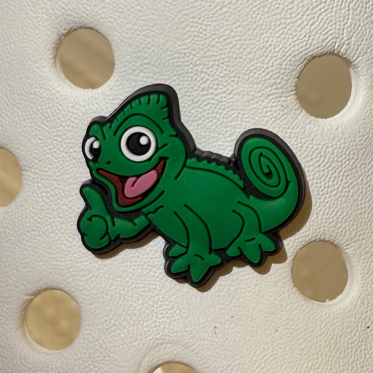 Pascal in a dress Chameleon shoe charm