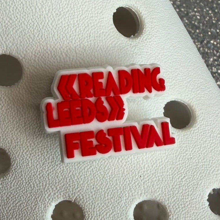 UK festival inspired shoe charm collection - Glastonbury Leeďs reading, download