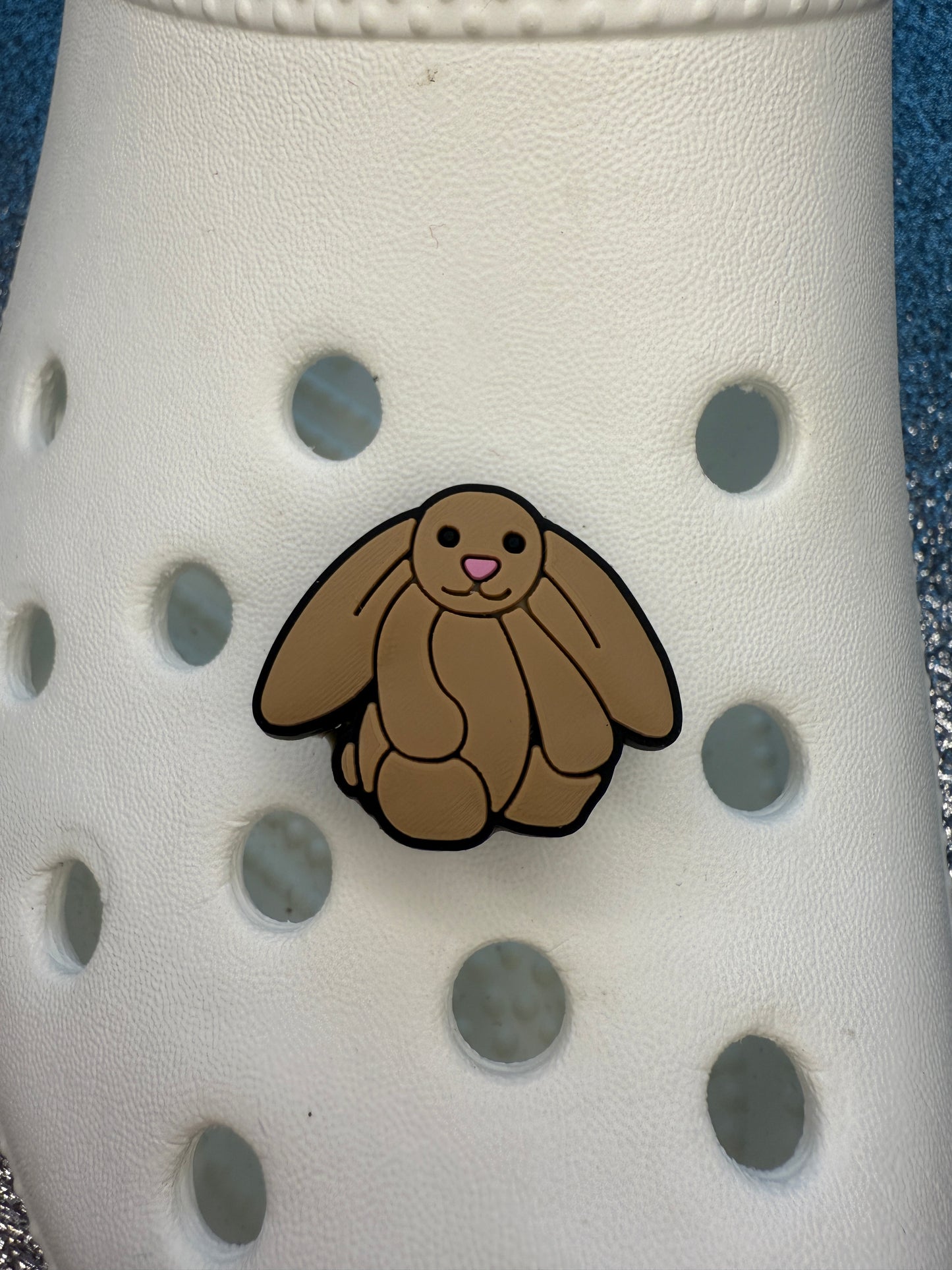 coloured bunny shoe charms