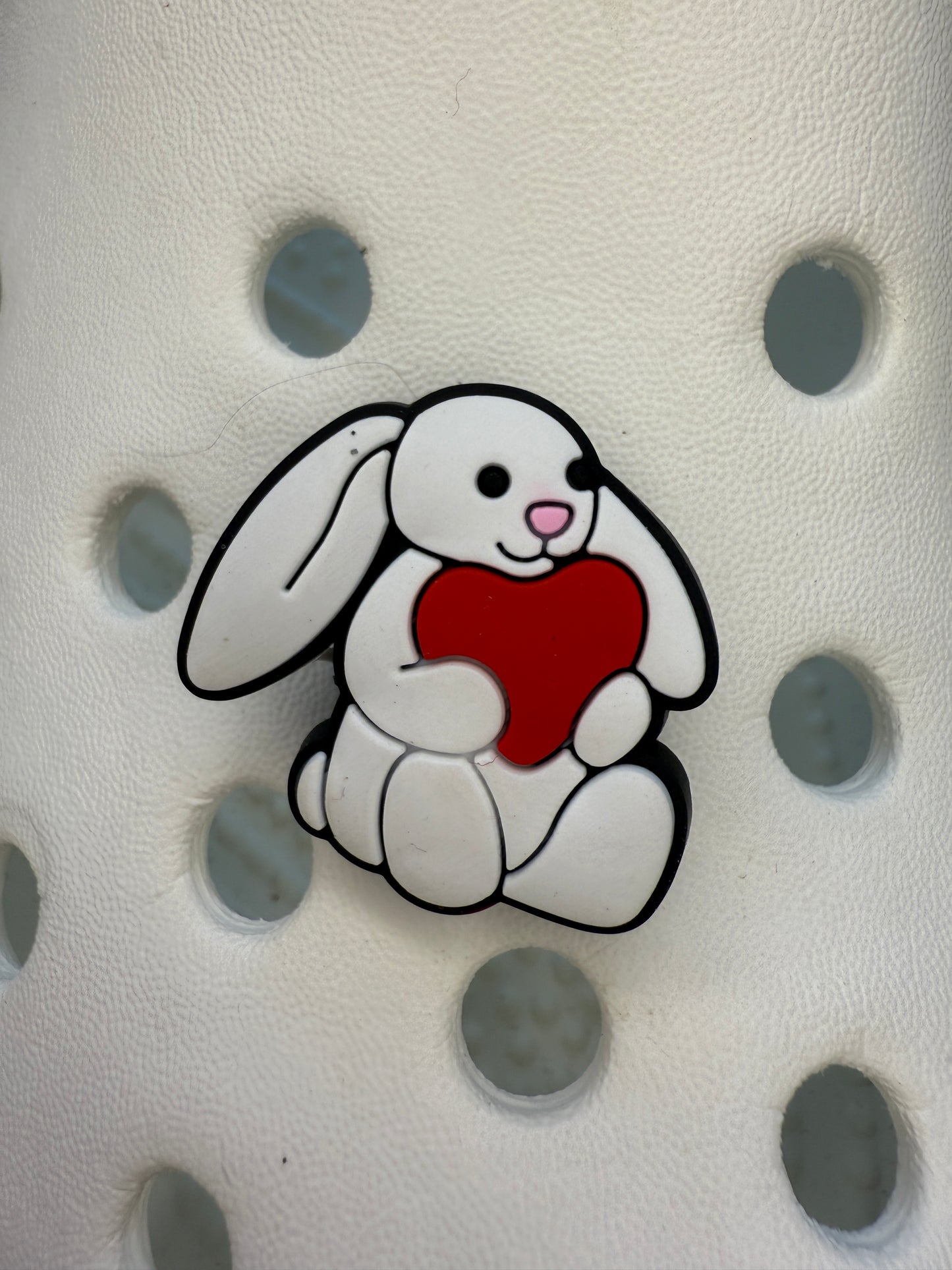 coloured bunny shoe charms