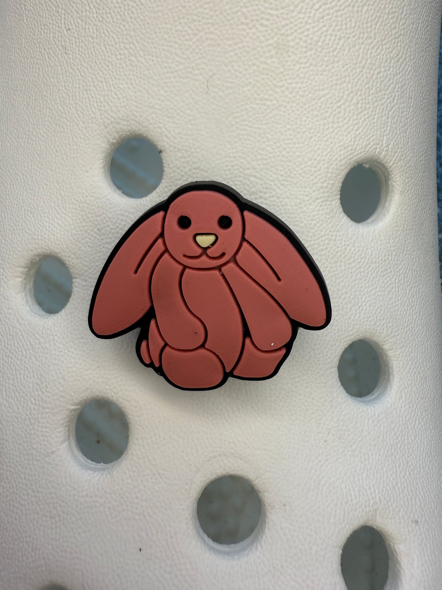 coloured bunny shoe charms