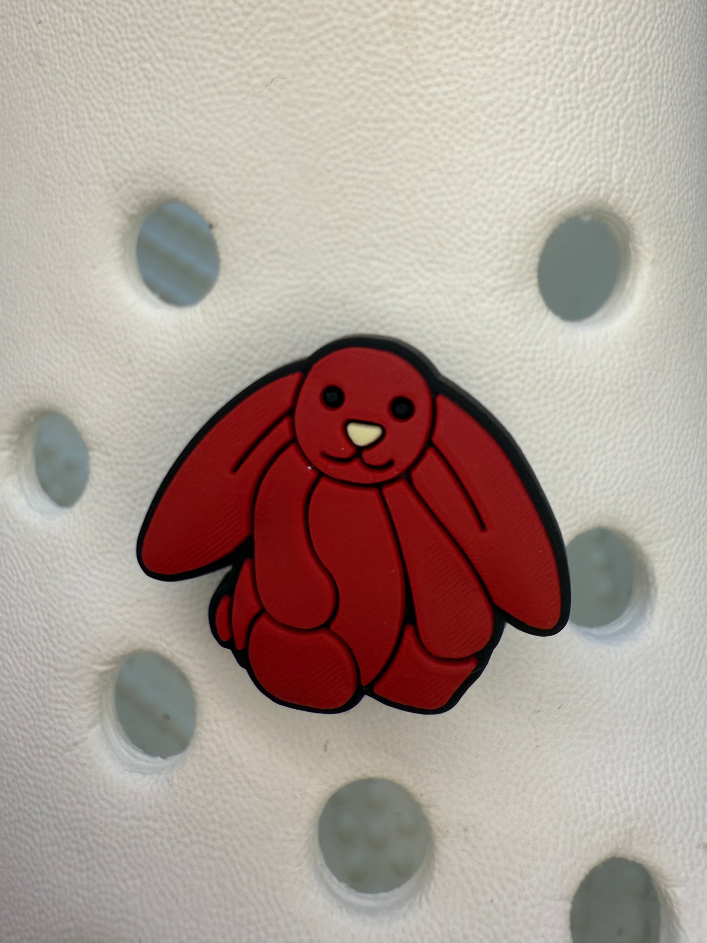 coloured bunny shoe charms