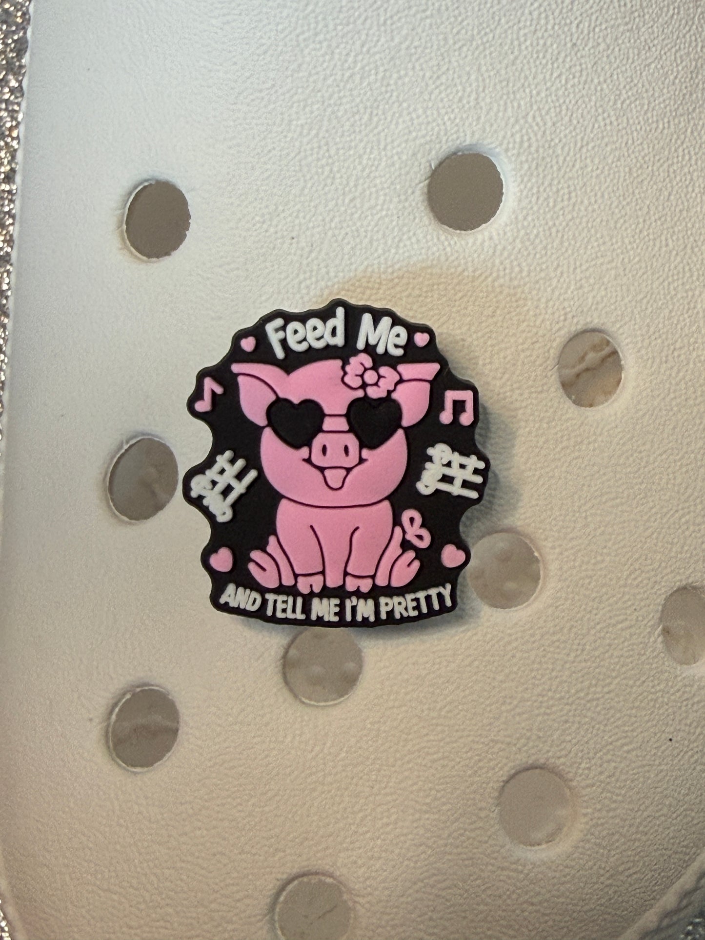 Funny animal shoe charms - raccoon, feeling feral etc...