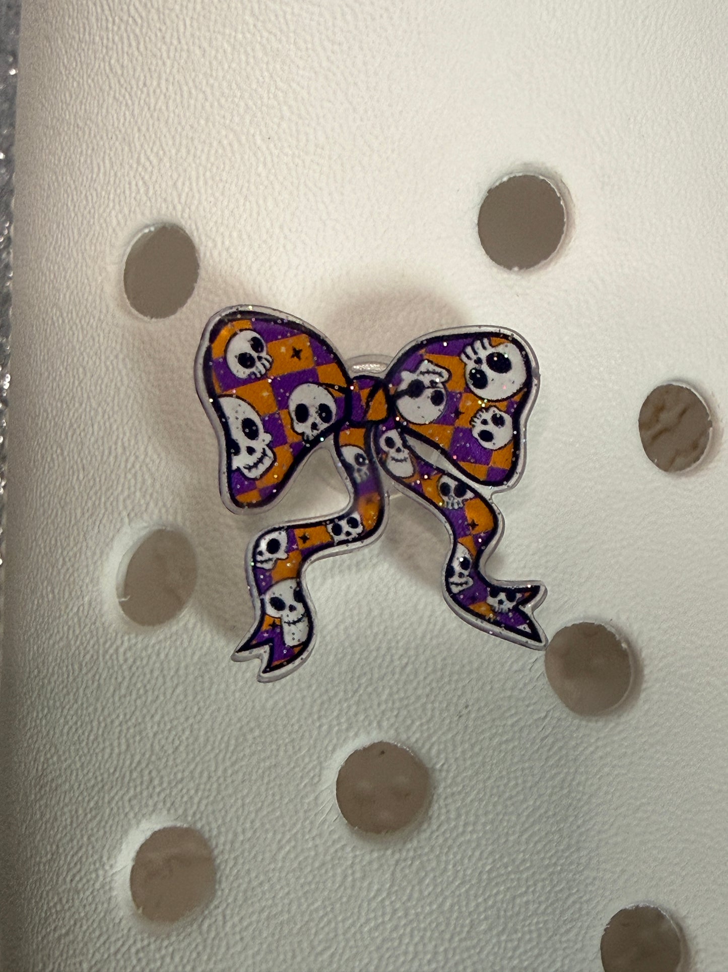 Resin bow gothic/halloween shoe charm collection