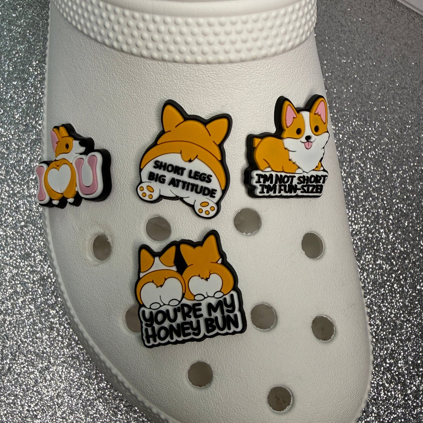 Corgi & being short funny shoe charm collection