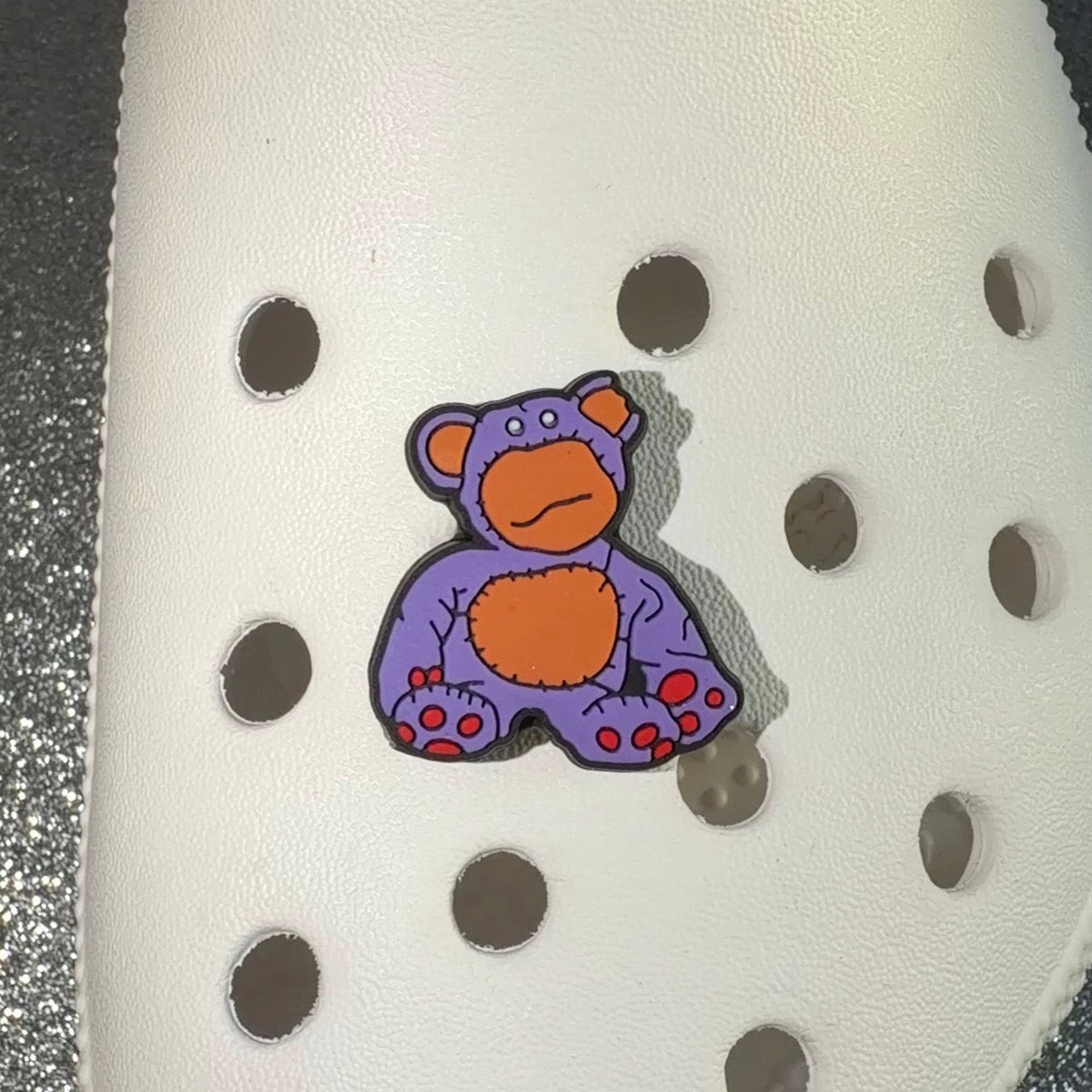 Nev - bear behaving bad shoe charm