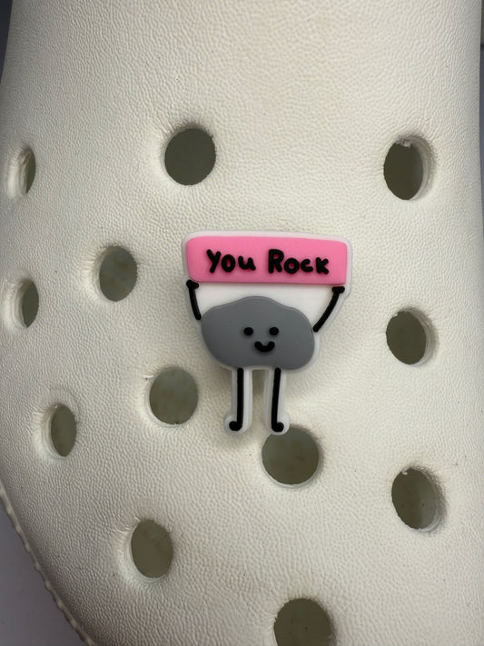 You rock shoe charm