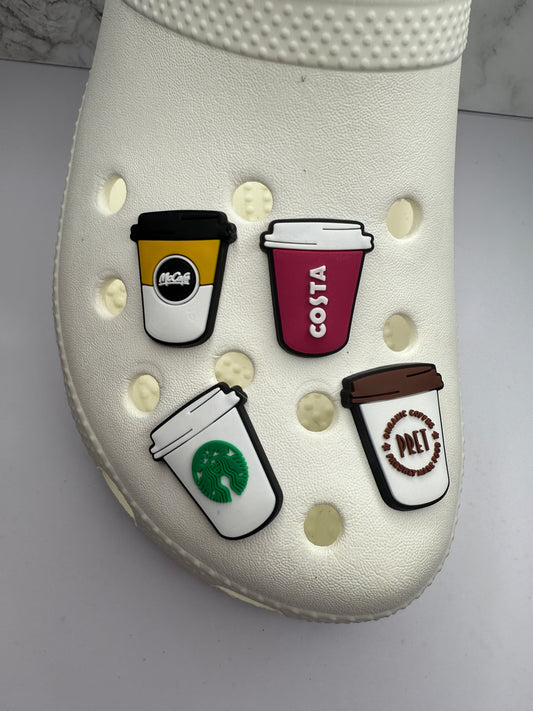 Hot drink shoe charm collection