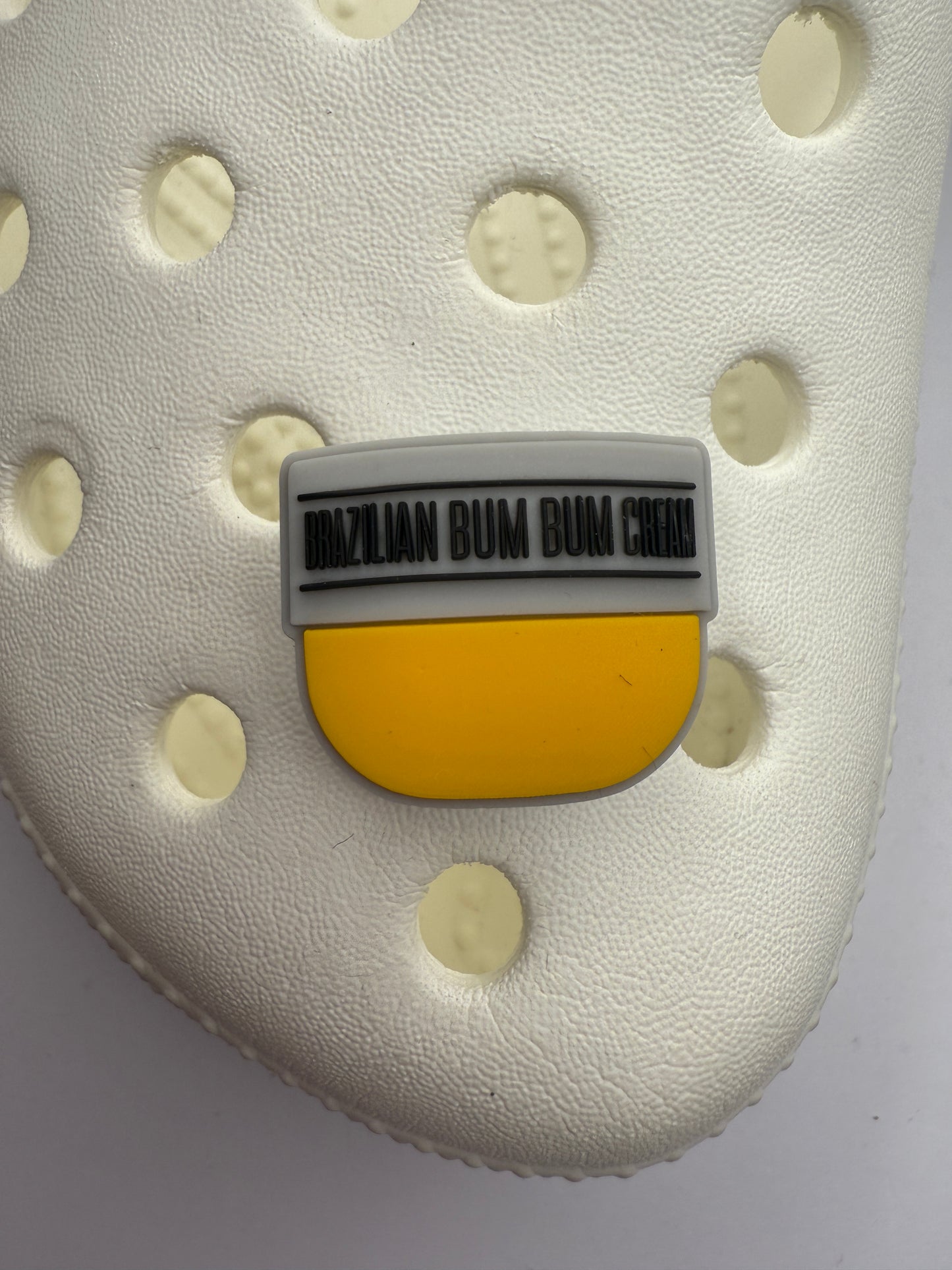 Bum cream shoe charm