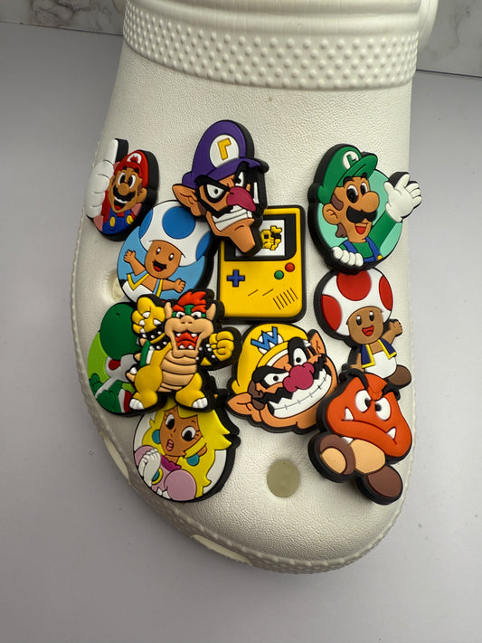 Plumber game shoe charm collection