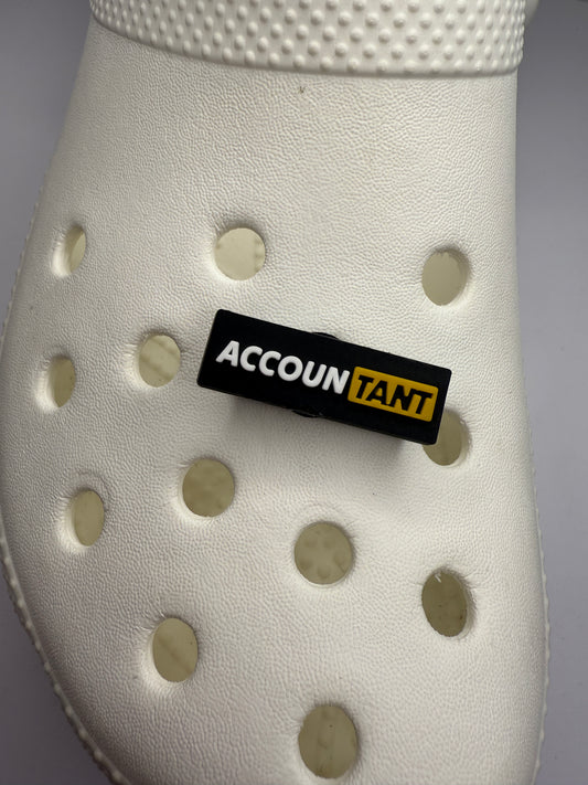 Accountant shoe charm