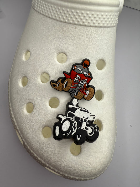 Quad biking shoe charm collection