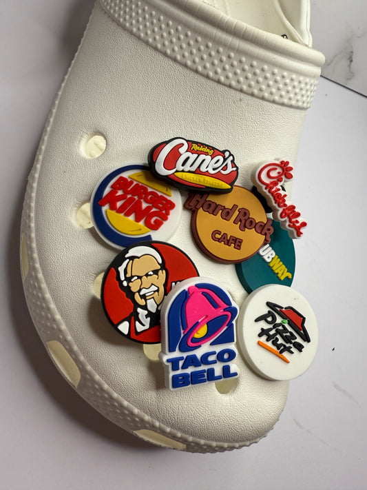 Food/Takeaway places in shoe charms -