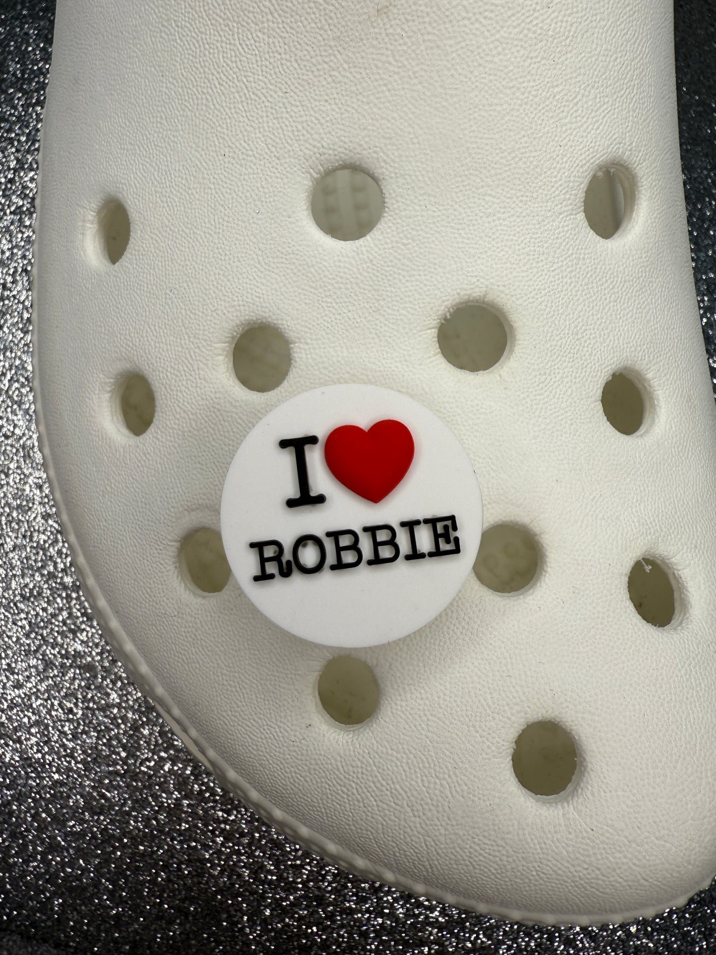 I love Robbie Williams shoe charm