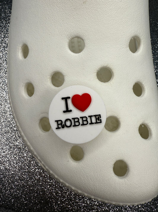 I love Robbie Williams shoe charm