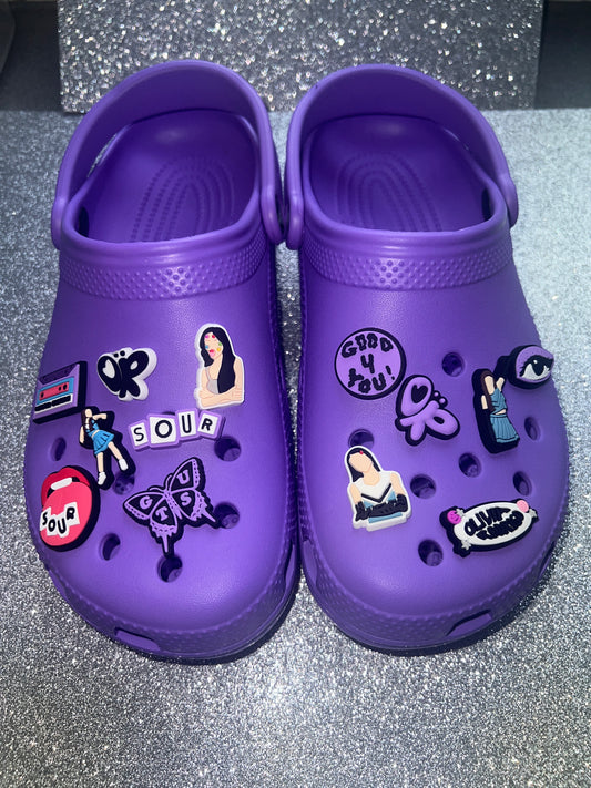 Olivia Rodrigo Guts tour / sour shoe charm collection