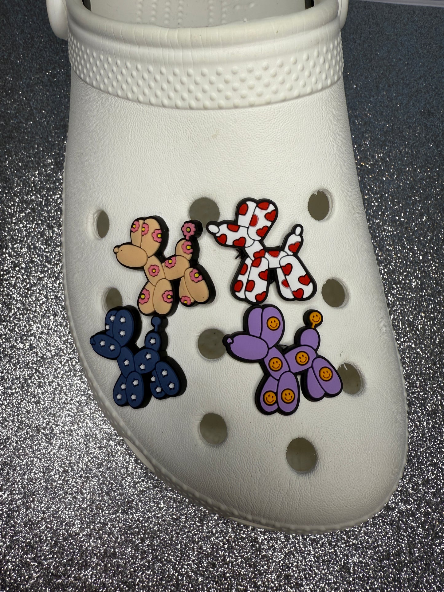 Pattern balloon dog shoe charm collection