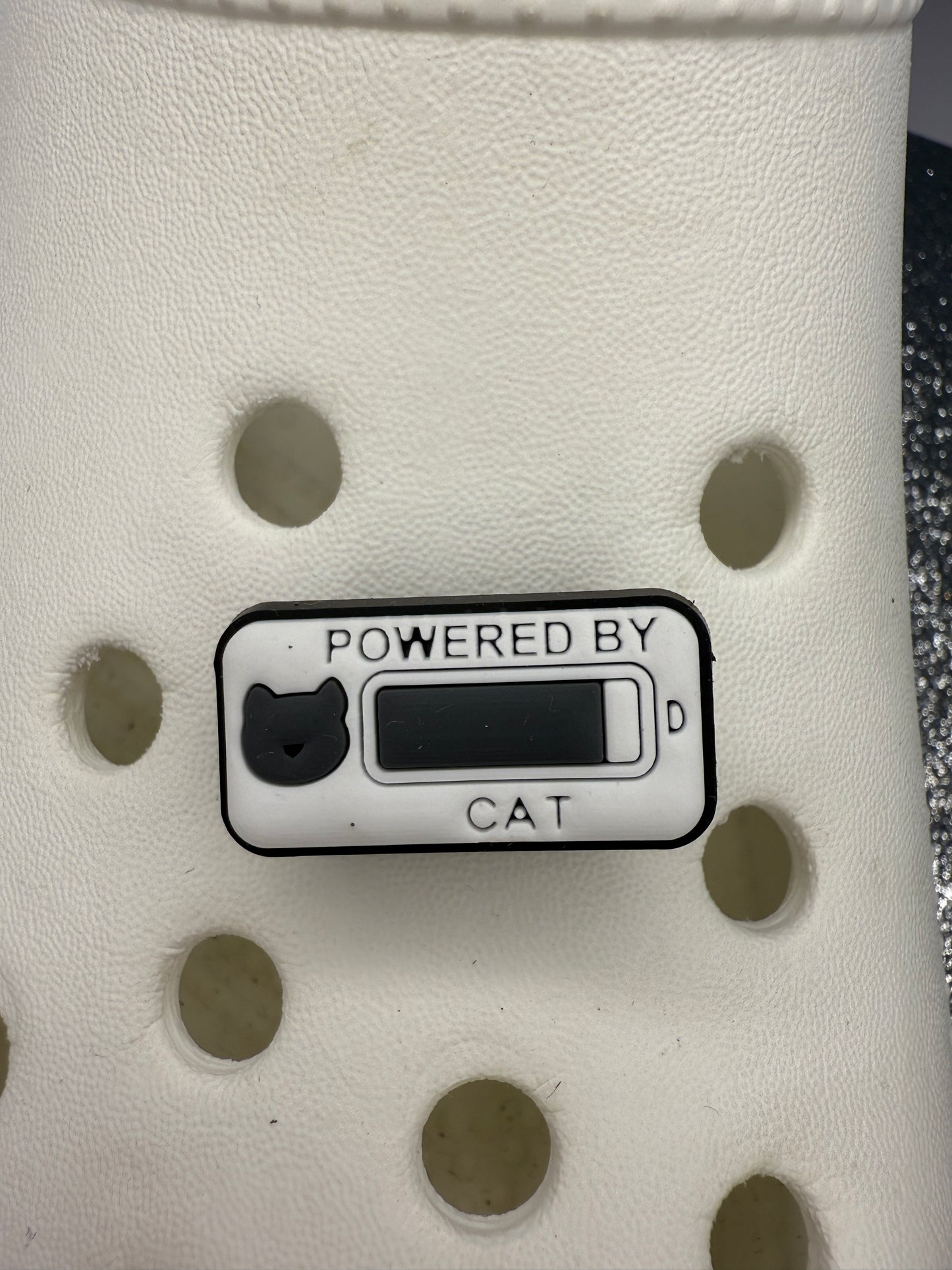 Powered by... shoe charm collection. Dogs, energy drink, coffee, beer, cats,