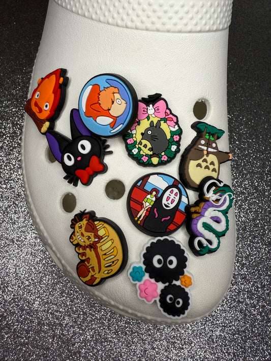 Studio Ghiblì shoe charm collection - totoro, ponyo, Kiki