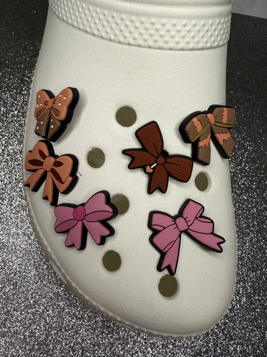 Bow shoe charm collection