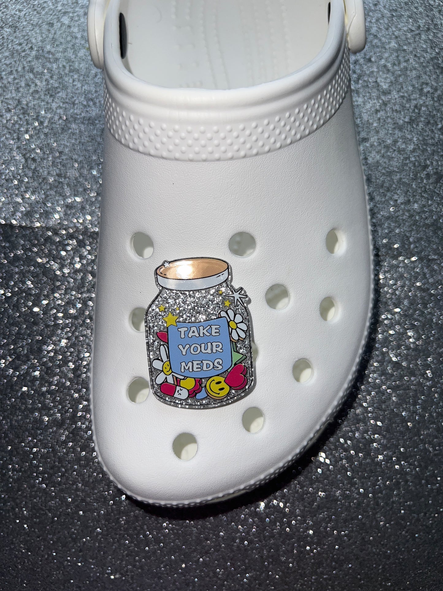 Funny quote resin made shoe charms ''I'm fine its just my face''