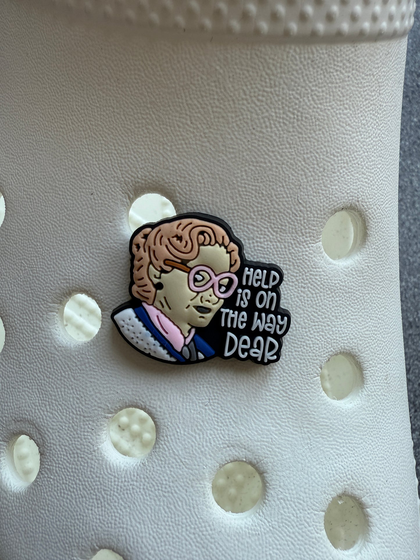 'Help is on the way dear' made shoe charm collection