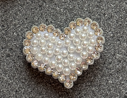 Bridal/Bride shoe charm collection - pearl letters. Silver gems - (CHARMS ONLY)