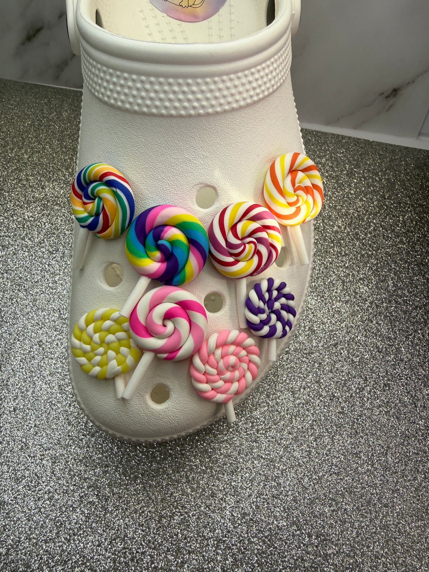 3D lollipop shoe charm collection