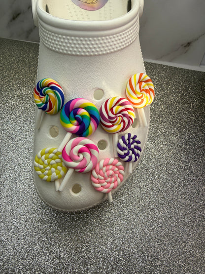3D lollipop shoe charm collection