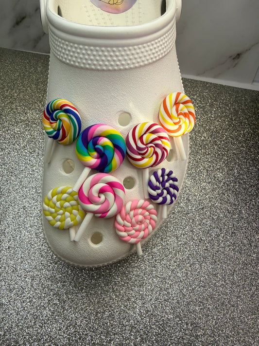 3D lollipop shoe charm collection