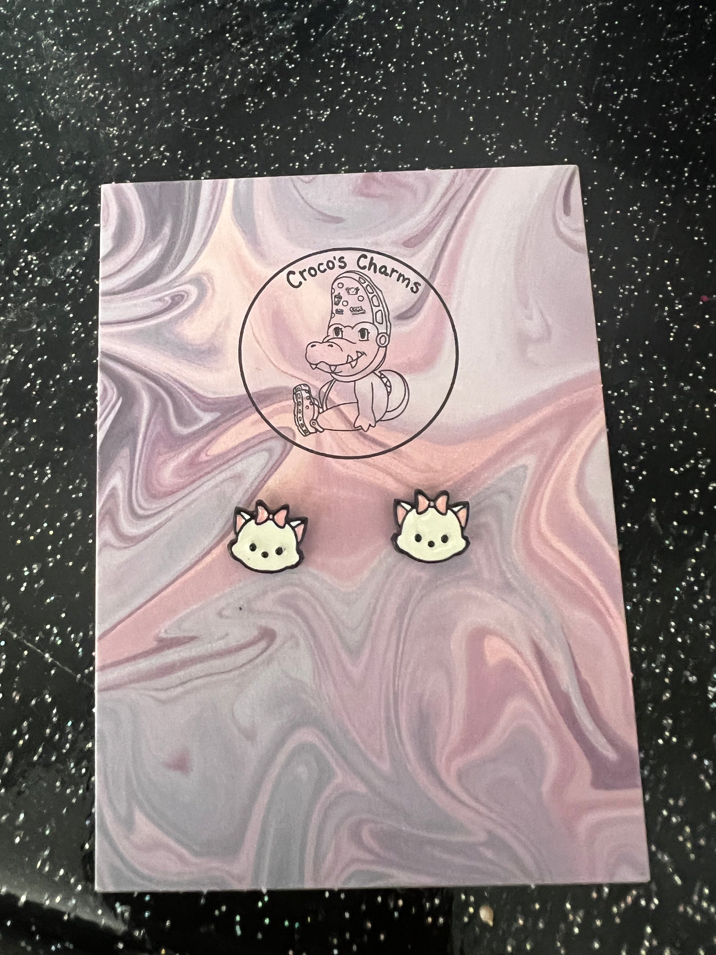 Mari3 cat pair of earrings - tsum style