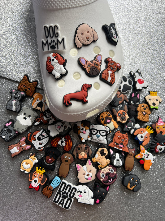 Dog breeds shoe charms - OVER 40+ BREEDS