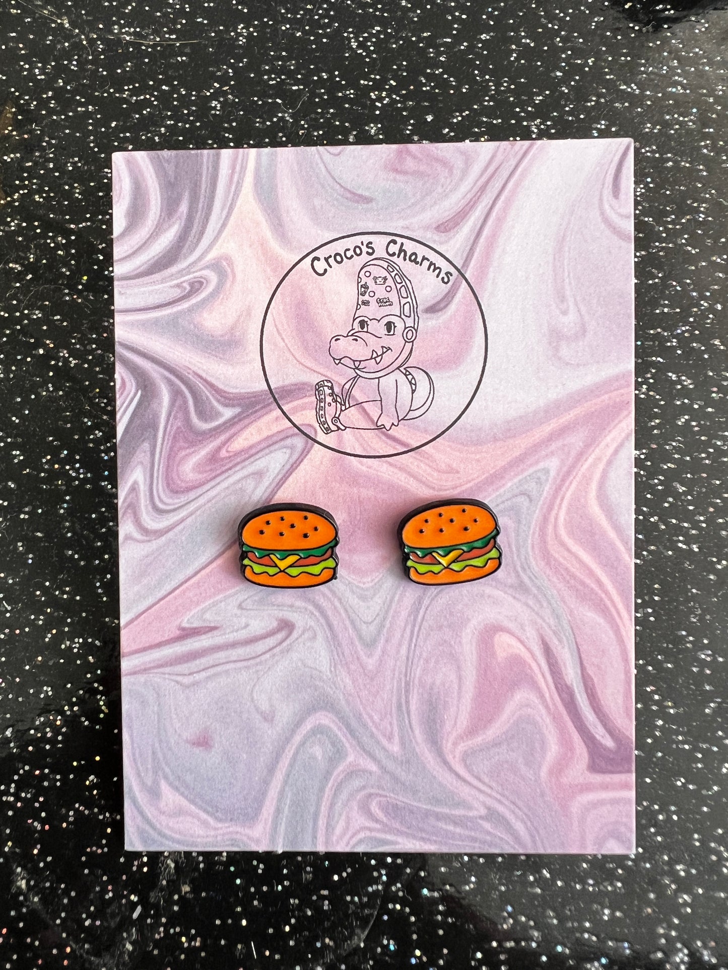 Burger pair of earrings