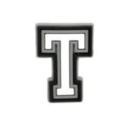 White Letters shoe charm
