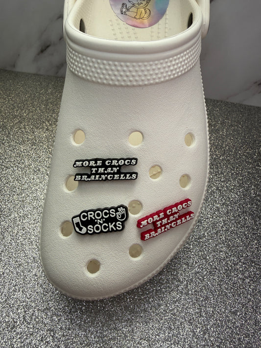 More crocs than braincells / crocs n socks shoe charm collection