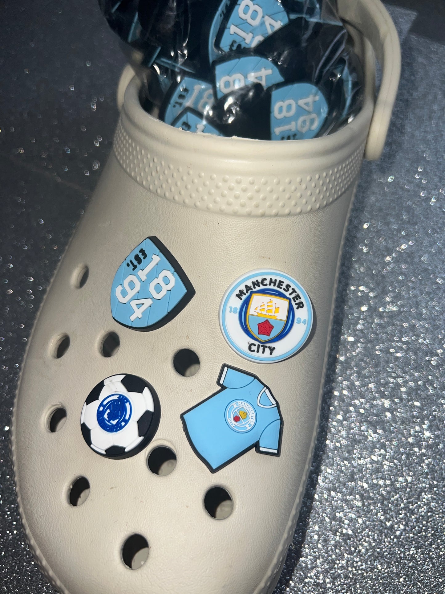 X4 Manchester city football shoe charm bundle