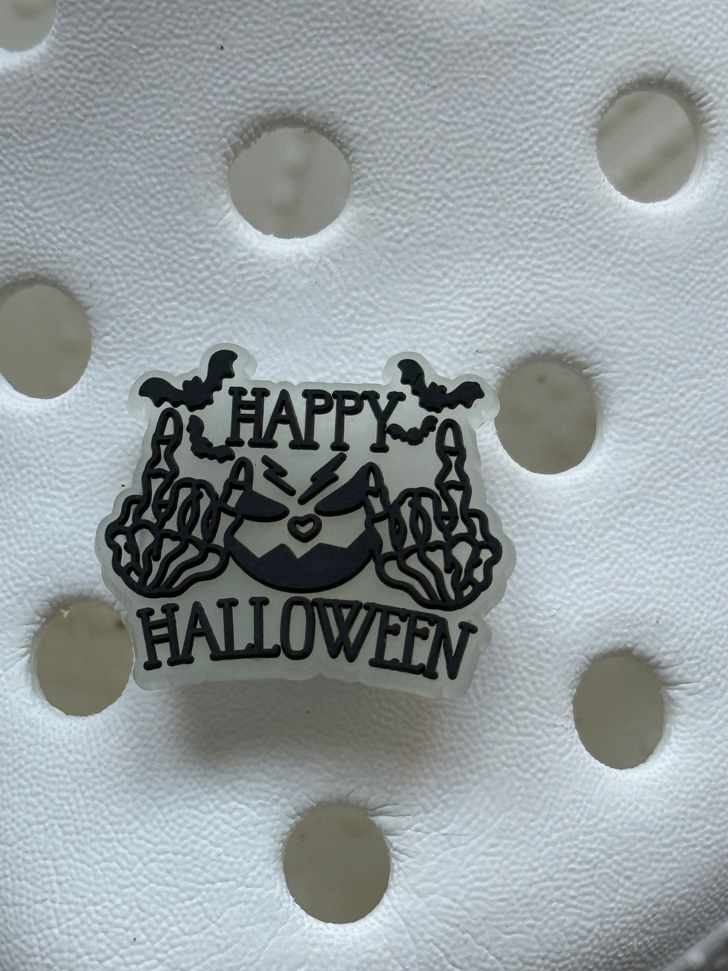 Glow in the dark halloween shoe charms - pumpkin