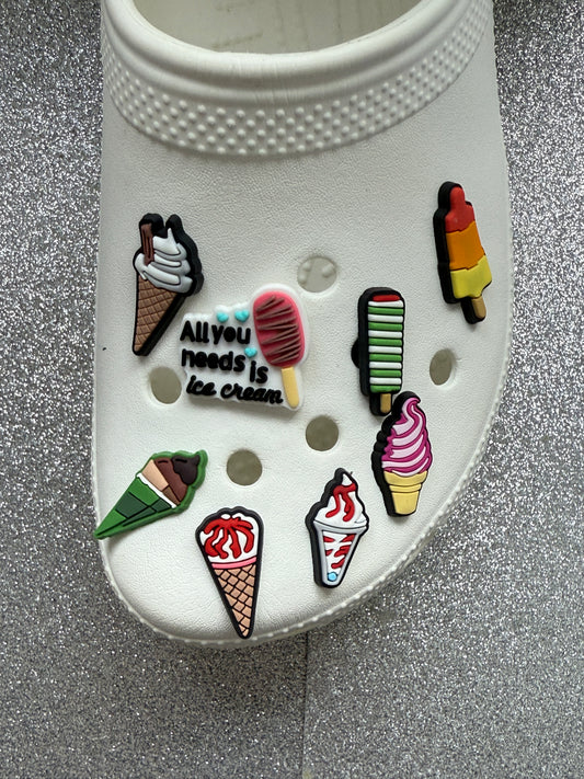 British Ice cream shoe charm collection