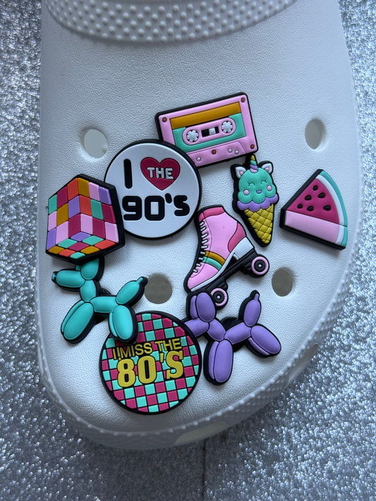 Retro 80's 90's shoe charm collection