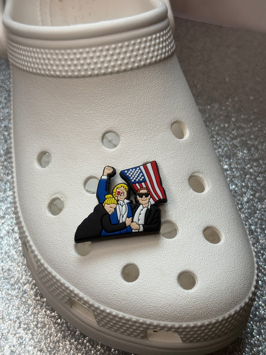 Trump funny shoe charm