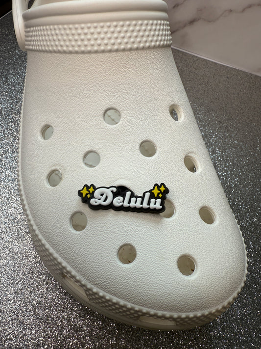 Delulu shoe charm
