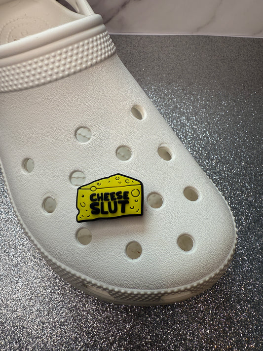 Cheese lover shoe charm