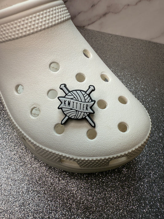 Knitter shoe charm